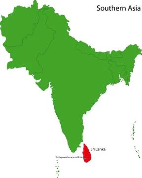 Sri Lanka map Stock Illustration