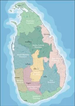 Sri Lanka map Stock Illustration