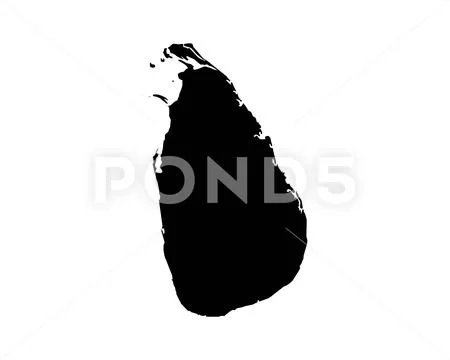 Sri Lanka Map. Sri Lankan Country Map. Ceylon National Nation Border ...