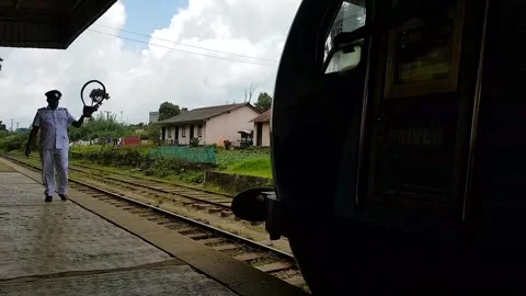 Sri Lanka Passing the Train Token Stock Footage 130998238