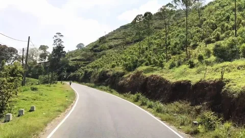 Sri Lanka road timelapse from a bus 4K Stock Footage 107355487