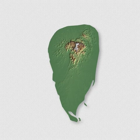 Sri Lanka Rotating 3D Relief Map Seamless Loop, Alpha Channel 4K Vidéo 340699842