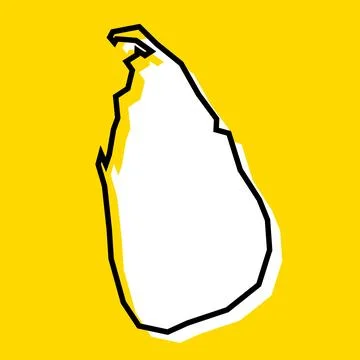 Sri Lanka simplified vector map Stock Illustration