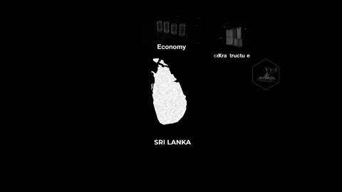 Sri lanka technology map with animated charts Stock Footage 340967943