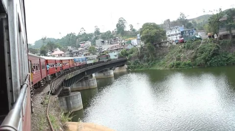 Sri Lanka - Train and Bridge Stock Footage 40497307