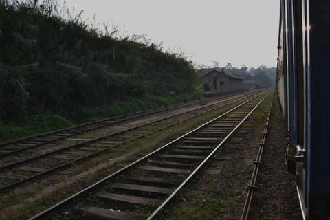 Sri Lanka Train Tracks Stock Photos