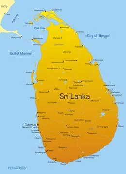 Sri Lanka Vector map of Sri Lanka country Copyright: xZoonar.com/RuslanxOl... Foto stock