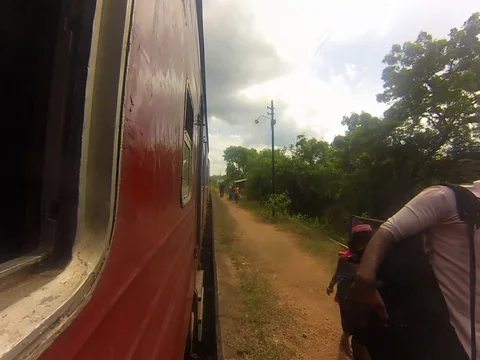 Sri Lanka view from a train Stock Footage 71503217