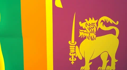 Sri Lanka Waving Flag Stock Footage 10762592
