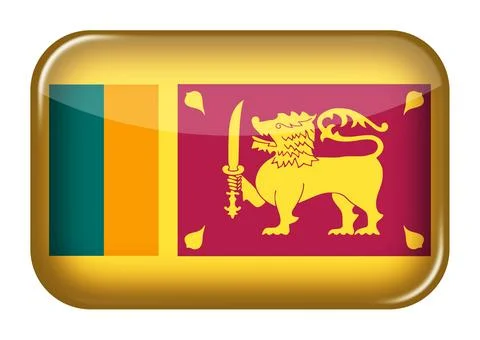 Sri Lanka web icon button Stock Photos