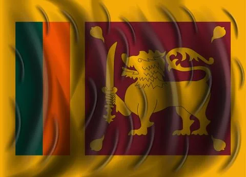 Sri lanka wind flag 스톡 일러스트