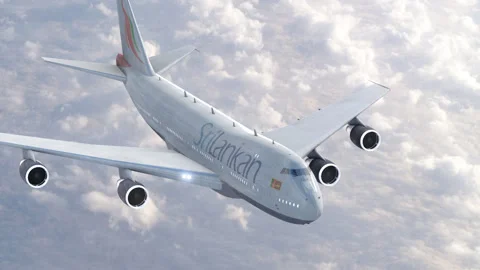 Sri Lankan Airline over Cloudscape 動画素材 161393603