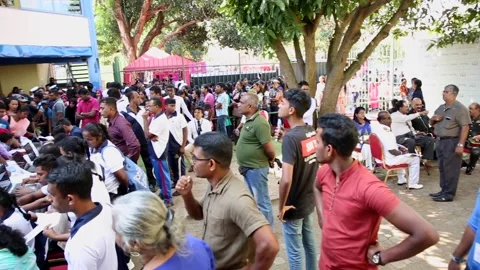 Sri Lanka's attempt to break record of largest gathering of twins hindered by Stock Footage 273012077