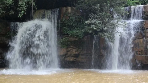 Sridit Waterfall  	 Stock Footage 117741807