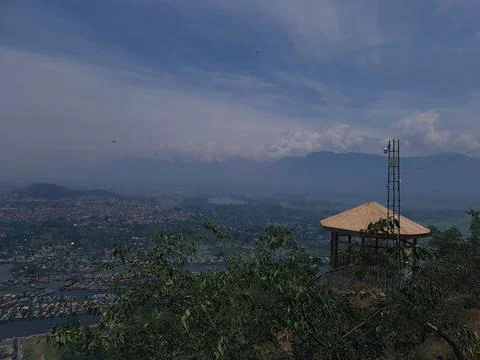 Srinagar city top angle view Stock Photos