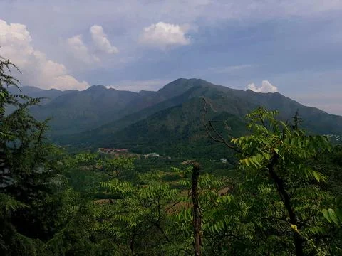 Srinagar city top angle view Stock Photos