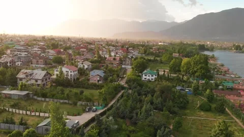 Srinagar View Lake Stock Footage 314744986