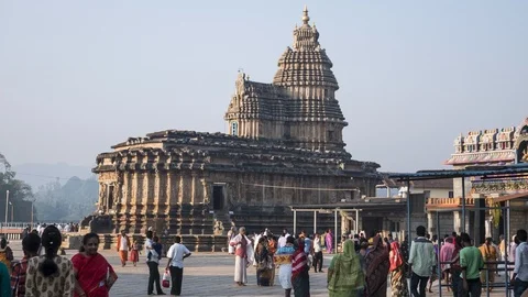 Sringeri Vidyashankara Temple Video stock 88742181
