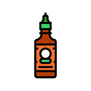 Sriracha condiment color icon vector illustration Stock Illustration