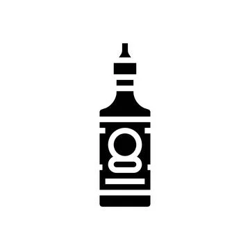 Sriracha condiment glyph icon vector illustration Stock Illustration