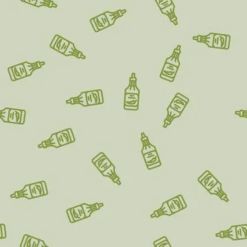 Sriracha condiment line vector seamless pattern Illustrazione stock