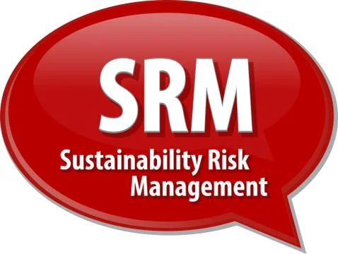 SRM acronym word speech bubble illustration Stock Illustration