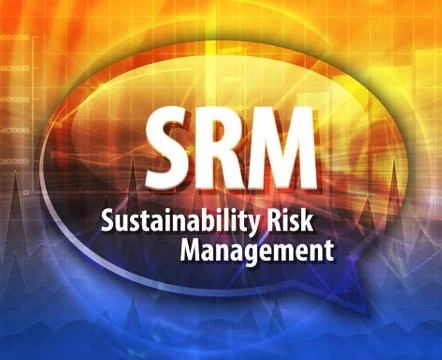 SRM acronym word speech bubble illustration Stock-Illustration