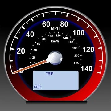 SS-5035-odometer Stock Illustration