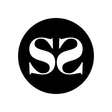 SS company name initial letters monogram. Illustrazione stock