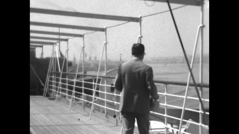 SS Hoover Deck 1931 Stock Footage 269033790