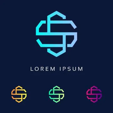 SS Letter Logo Design with Creative Modern Trendy Colorful graphic Stock Illustration