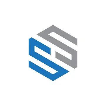 SS Letter monogram Initial Logo Design Template Vector Illustration. SS ele.. Illustrazione stock