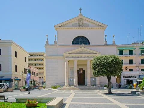 Ss. Pio e Antonio church in Anzio, Italy Stock Photos