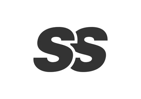 SS Techno Editable Font Logo For Corporate Branding. Bold, Futuristic Desig.. Stock Illustration