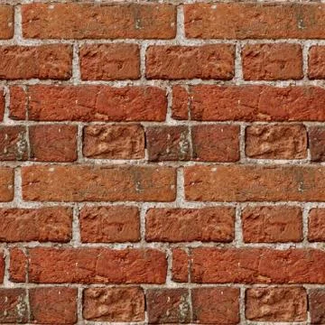 Ssamless pattern with old broken red bricks with paint Stock Photos