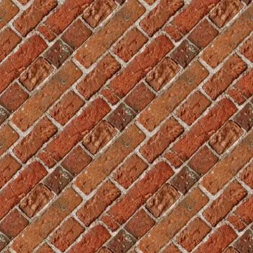 Ssamless pattern with old broken red bricks with paint Stock Photos