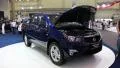 Ssang Yong Actyon at yearly automotive-show SIA 2012 in Kiev, Ukraine HD Footage