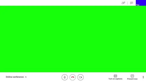 Sscreen display of a google meet template. Video Call meeting conference Stock-Illustration