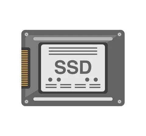 SSD card computer Stock Illustration