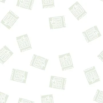 Ssd card device for storage chia cryptocurrency glyph vector seamless pattern 스톡 일러스트