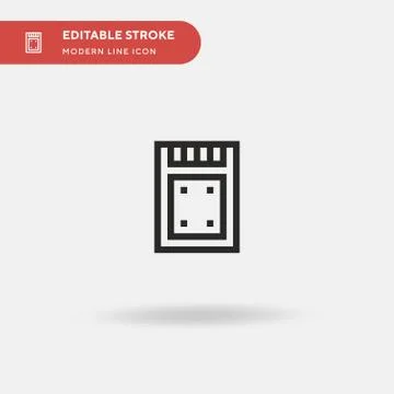Ssd Card Simple vector icon. Illustration symbol design template for web mobi Illustrazione stock