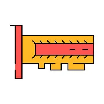 Ssd computer disk icon color illustration Stock Illustration