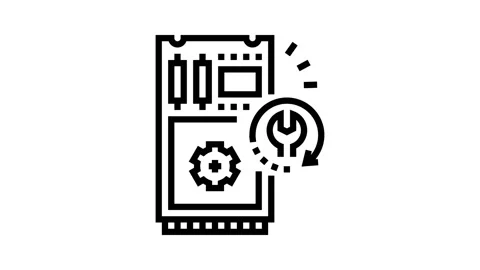 Ssd data recovery line icon animation Stock Footage 224310765