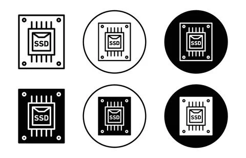 SSD drive icon Illustrazione stock