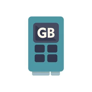 Ssd drive showing storage space available icon Stock Illustration