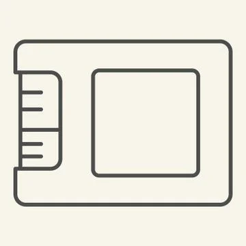 SSD drive thin line icon. Storage vector illustration isolated on white. Memory Stockillustratie
