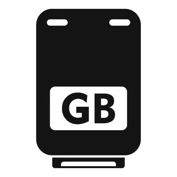 SSD gb solid shutter icon simple vector. Machine server Stock Illustration