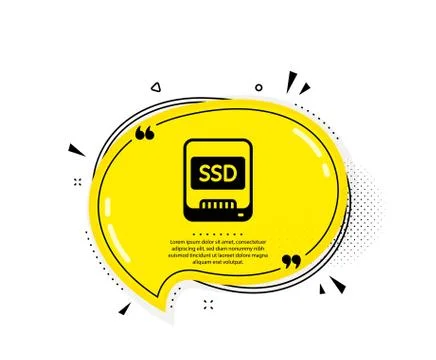 Ssd icon. Computer memory component sign. Data storage. Vector Illustrazione stock