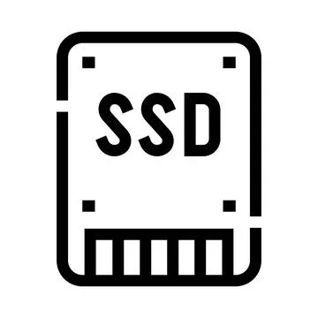 Ssd icon representing modern computer data storage 스톡 일러스트