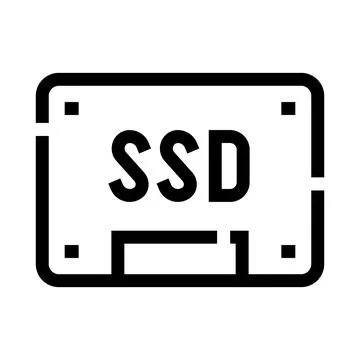 Ssd icon representing solid state drive technology 库存插图